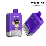 WASPE Double Flavor 40000 Puffs Disposable Vape (Grape Ice & Strawberry Kiwi) | 36ml, 850mAh, Type‑C, LED Display