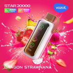 Vozol Star 20000 Puffs Dragon Strawn (Dragon Fruit Strawberry) – 24ml, 5% Nic, Dual Mesh, LED Display, Type‑C Rechargeable
