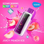 Vozol Star 20000 Puffs Juicy Peach Ice Disposable Vape (24ml, 5% Nicotine, LED Display, Type‑C)